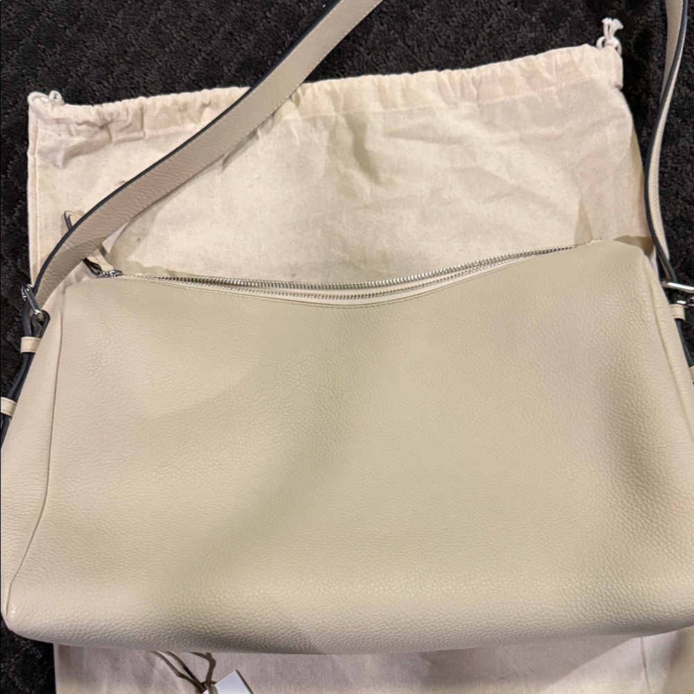 The Horse Lottie in Cream Leather Shoulder Hobo Bag - Picture 4 of 7